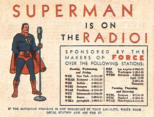 Supermen radio ad from ACTION COMICS #25